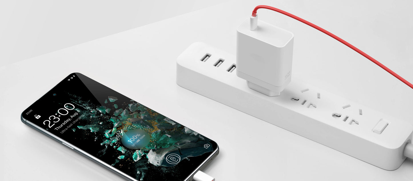 100% Original OnePlus Warp Charge 160W Power Adapter with Cable