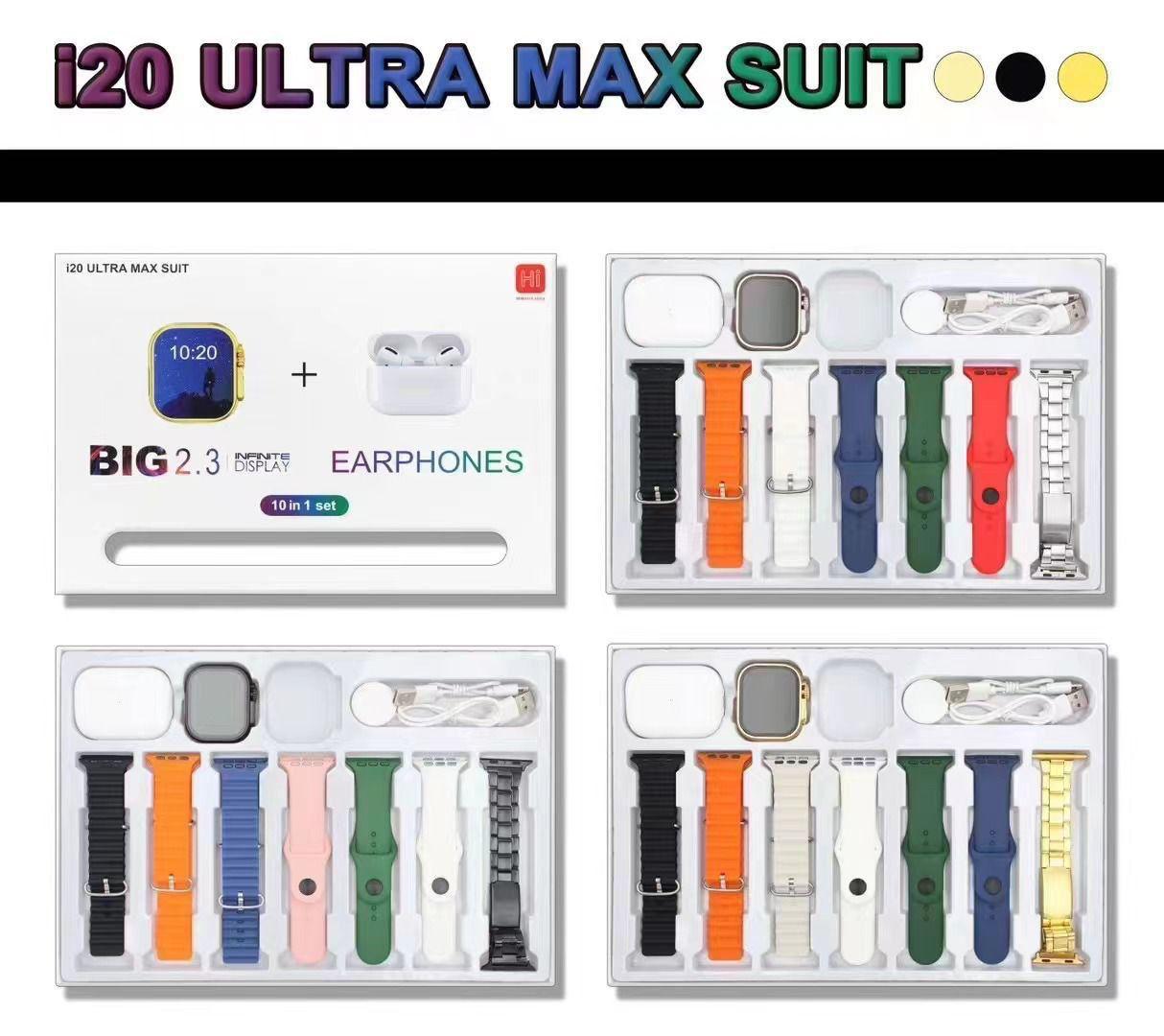 I20 Ultra Max suit with airpods 10+1 most trending watch
