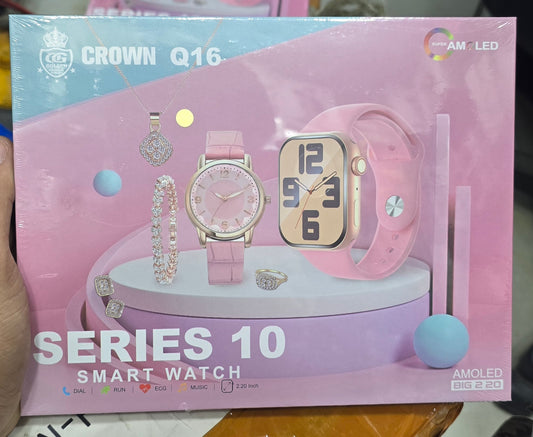 Crown Q16 Series 10 Ladies Smart Watch Gift Set
