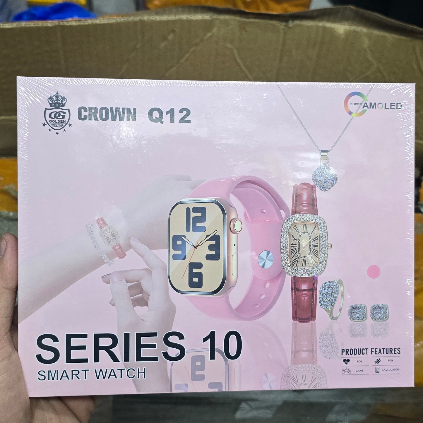 Crown Q12 Series 10 Ladies Smart Watch Gift Set