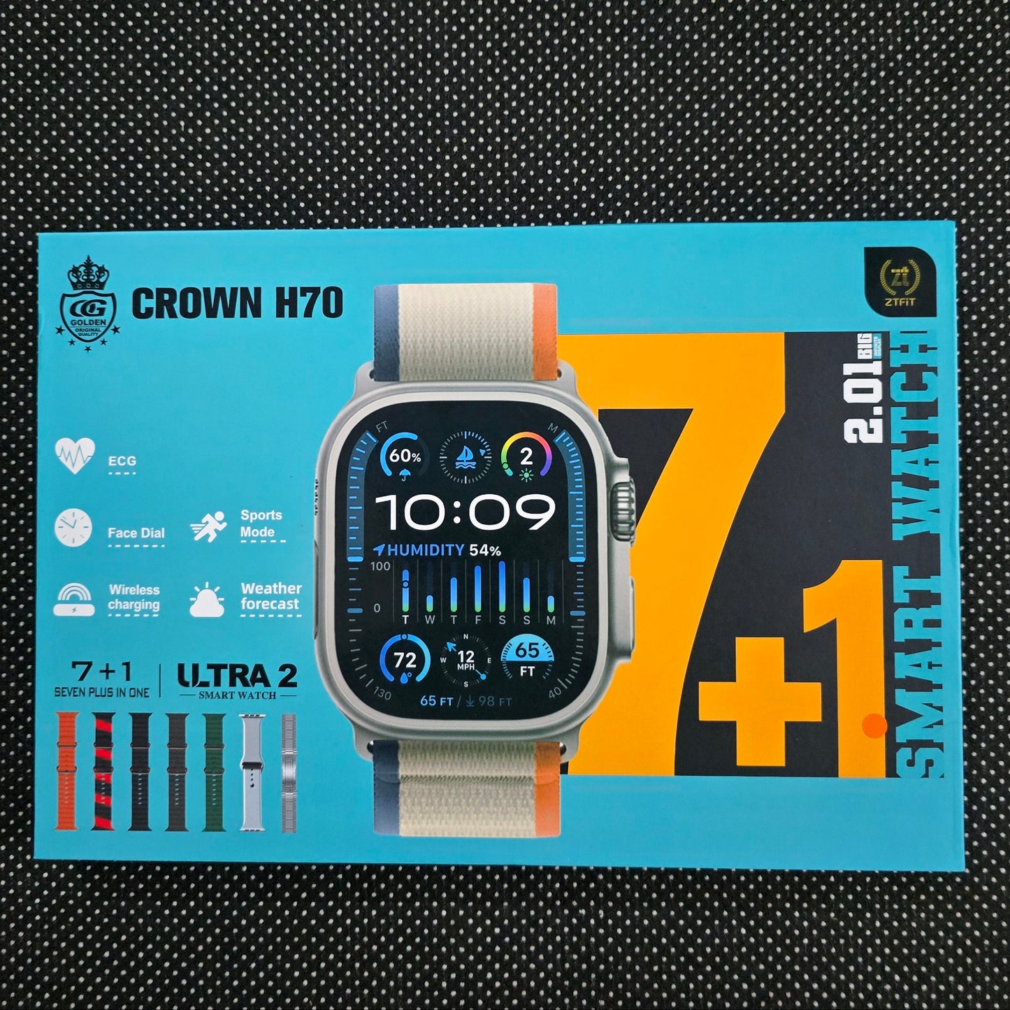 Crown H70 Ultra 2 7In1 Smart watch