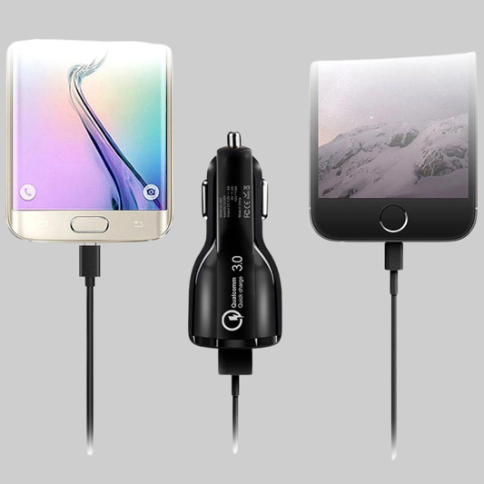 Qualcomm Quick Charge 3.0 Dual USB Duo Car Charger