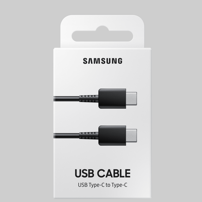 100% Original Samsung 65W Trio Power Adapter with C-C cable