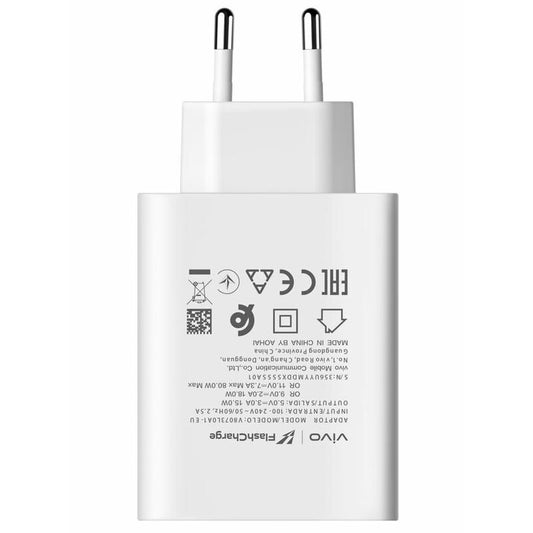Vivo 80W FlashCharge Charger Adapter 100% Original with Cable