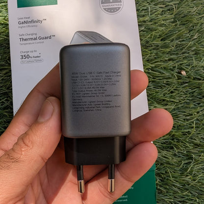 UGREEN Nexode 45W Dual USB-C PD GaN Fast Charger