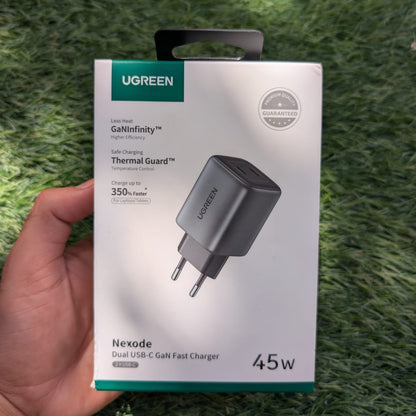 UGREEN Nexode 45W Dual USB-C PD GaN Fast Charger