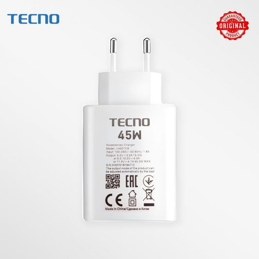 Tecno 45W Original Fast Charger 100% Original