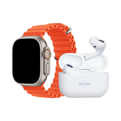 I20 Ultra Max Smart Watch with AirPods – 10-in-1 Premium Combo