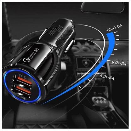 Qualcomm Quick Charge 3.0 Dual USB Duo Car Charger