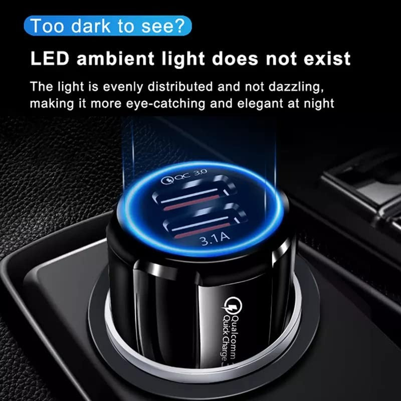 Qualcomm Quick Charge 3.0 Dual USB Duo Car Charger
